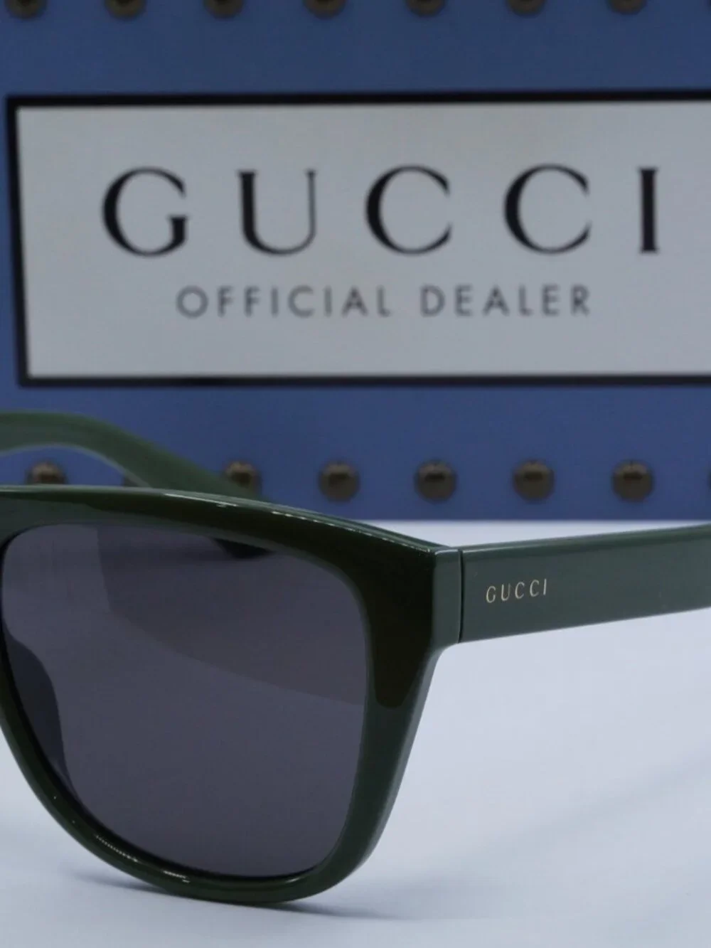 Gucci GG1345S 007 Square Sunglasses - Green / Grey